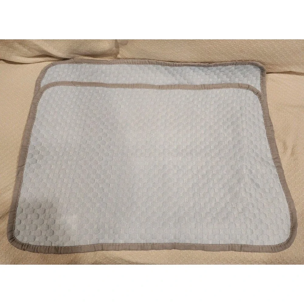 Cooling Pillowcases Soft Breathable Fabric Honeycomb Blue Gray 2 Pack